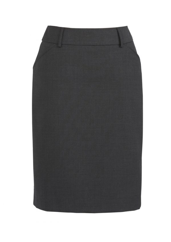 Womens Comfort Wool Stretch Multi-Pleat Skirt (FBIZ24015)