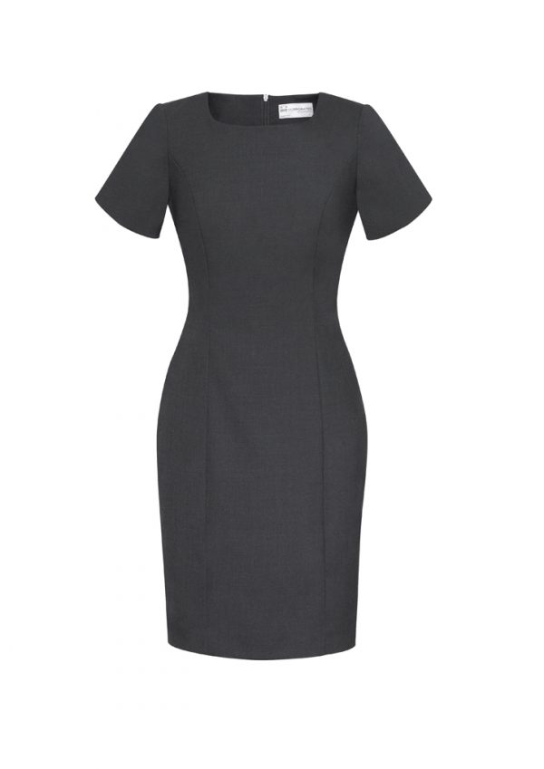 Womens Comfort Wool Stretch Short Sleeve Shift Dress (FBIZ34012)