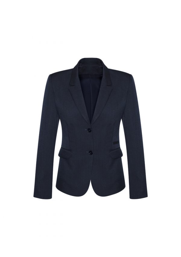 Womens Comfort Wool Stretch 2 Button Mid Length Jacket (FBIZ64019)