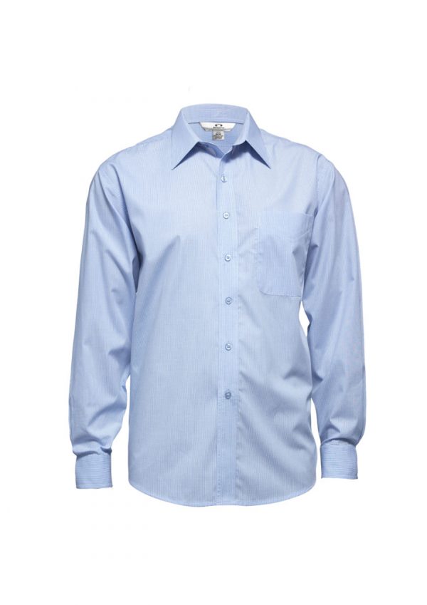 Mens Micro Check Long Sleeve Shirt (FBIZSH816)
