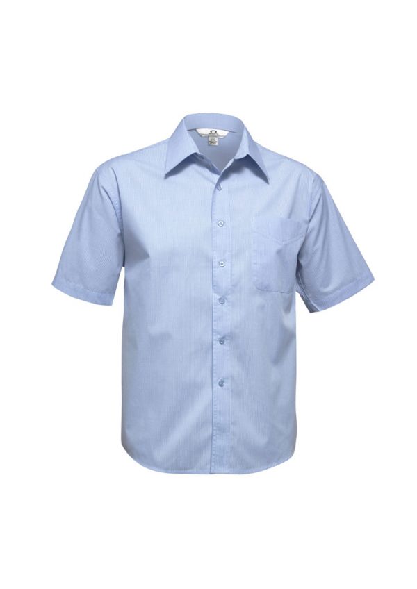 Mens Micro Check Short Sleeve Shirt (FBIZSH817)