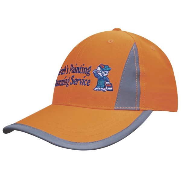 Luminescent Safety Cap with Reflective Inserts and Trim (HEAD3029)