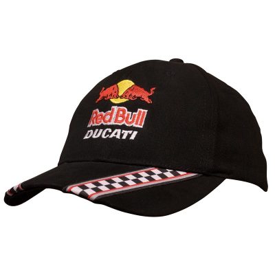 Brushed Heavy Cotton Cap with Racing Ribbon On Peak & Closure (HEAD4093)