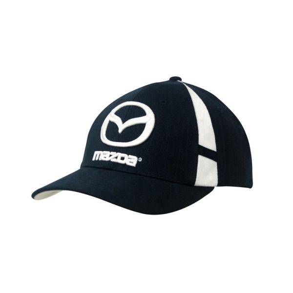 Brushed Heavy Cotton Cap with Crown Inserts & Contrasting Peak Under & Strap (HEAD4096)
