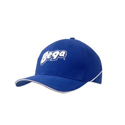 Brushed Heavy Cotton Cap with Crown Piping and Sandwich (HEAD4103)