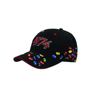 Brushed Heavy Cotton Cap with Jelly Bean Embroidery (HEAD4119)