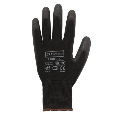 Black Light PU Breathable Glove (12 Pack) (JBSJBS8R004)