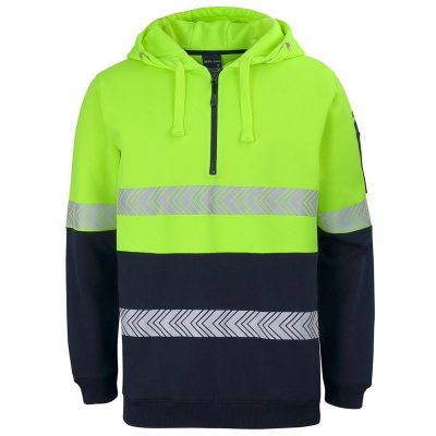 Hi Vis 1/2 Zip Segmented Tape Hoodie (JBS6HZSH)