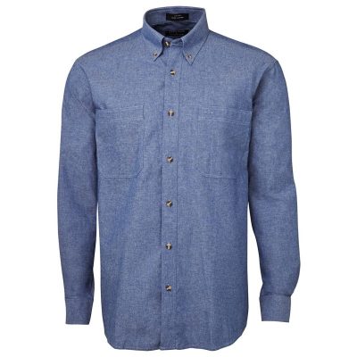 L/S Cotton Chambray Shirt Blue Stitch (JBSJBS4CUL)