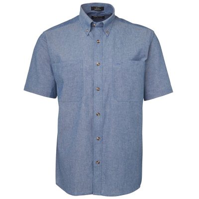 S/S Cotton Chambray Shirt Blue Stitch (JBSJBS4CUS)