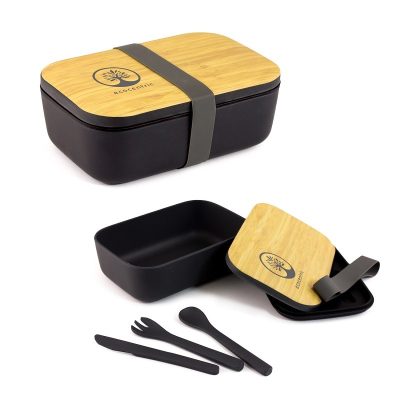 Bamboo Fibre Lunch Box & Cutlery Set (MAXUMMAXCA2067)