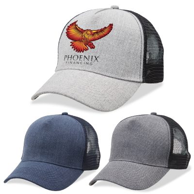 HEATHERED MESH TRUCKER CAP (PRIME4395)