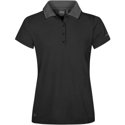 WOMENS CIGNUS POLO BLACK/GRANITE-2XL (PRIMEGPQ-2W)