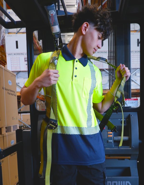 R485X Workguard Recycled Hi Vis Short Sleeve Day/Night Polo (PREMR485X)