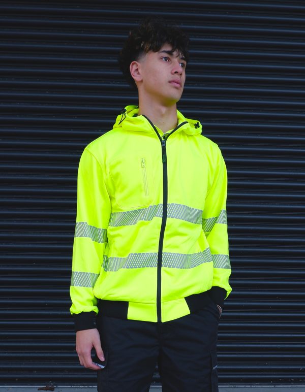 R503X Workguard Recycled Hi Vis Day/Night Zipped Hoodie (PREMR503X)