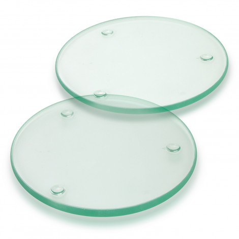 Venice Glass Coaster Set of 2 Round - Full Colour (TUA120165)
