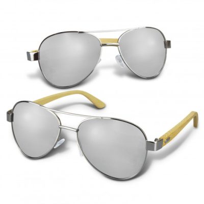 Aviator Mirror Lens Sunglasses - Bamboo (TUA120338)