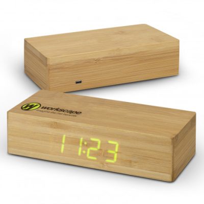 Bamboo Wireless Charging Clock (TUA121419)