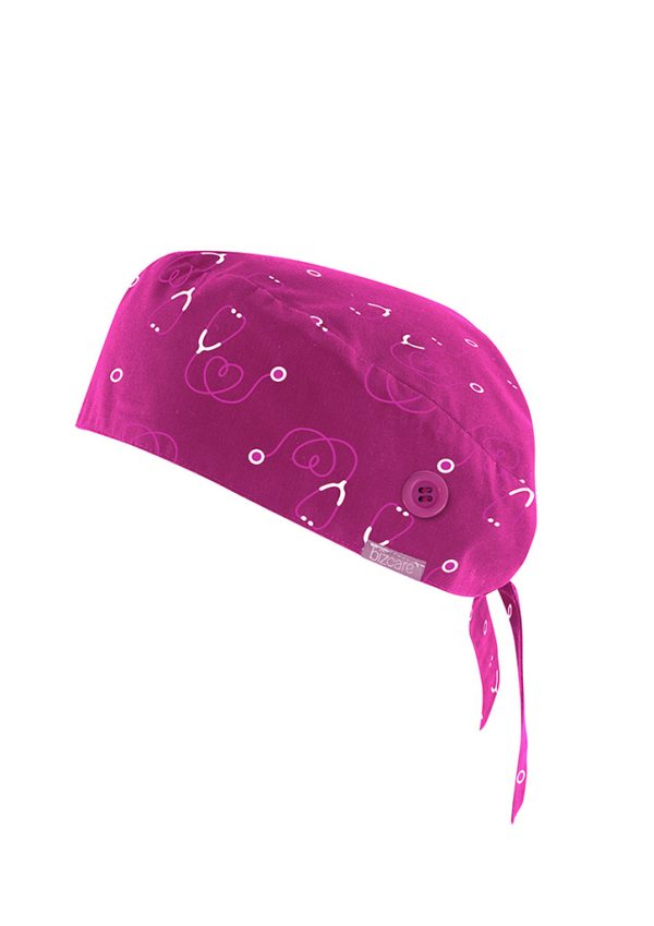 Unisex Pink Printed Scrub Cap (FBIZCSC246U)