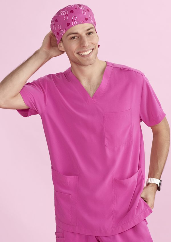 Unisex Pink Printed Scrub Cap (FBIZCSC246U)