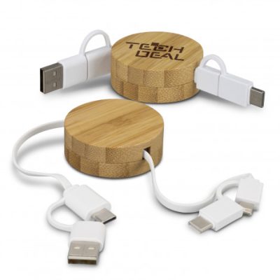 Bamboo Retractable Charging Cable (TUA124859)