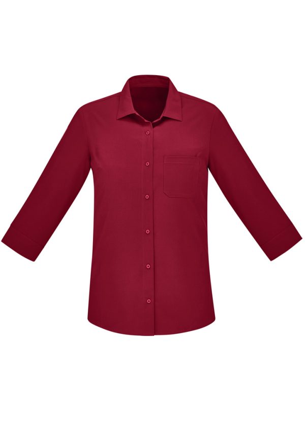 Womens Florence Plain 3/4 Sleeve Shirt (FBIZCS951LT)