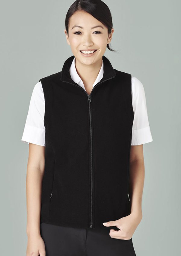 Womens Plain Micro Fleece Vest (FBIZPF905)