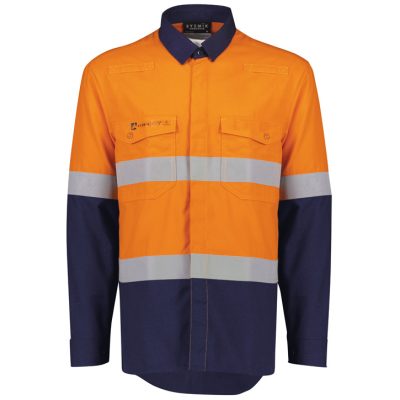 Mens Orange Flame Lightweight Ripstop Shirt – Hoop Taped (FBIZZW180)