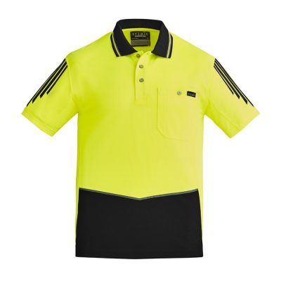 Mens Hi Vis Flux Short Sleeve Polo (FBIZZH315)