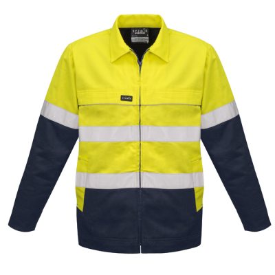 Mens Hi Vis Cotton Drill Jacket (FBIZZJ590)