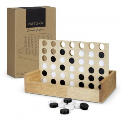 NATURA Quattro Wooden Four-in-a-Row Game (TUA128885)