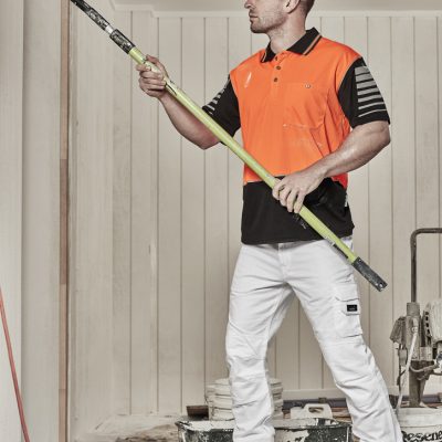Mens Hi Vis Zone Short Sleeve Polo (FBIZZH236)