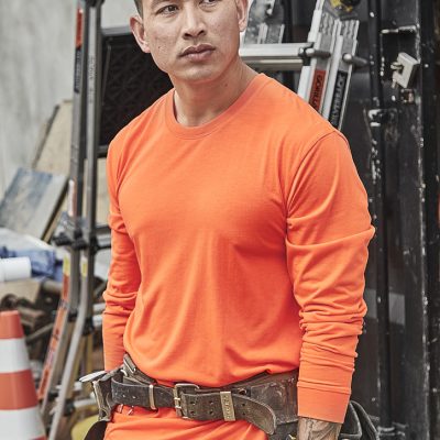 Mens Hi Vis Long Sleeve Tee (FBIZZH390)