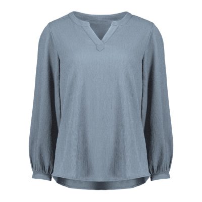 Womens Ruche Long Sleeve Blouse (FBIZRU568LL)