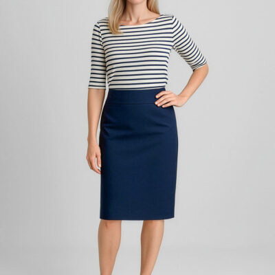 Womens Comfort Wool Stretch Relaxed Fit Lined Skirt (FBIZ24011)