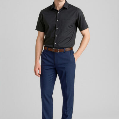 Mens Comfort Wool Stretch Slimline Pant (FBIZ74013)