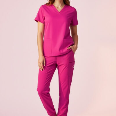 Womens Pink Jogger Scrub Pant (FBIZCSP241LL)