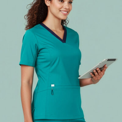 Womens Riley Stretch Scrub Top (FBIZCST043LS)