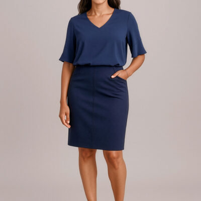 Womens Siena Bandless Pencil Skirt (FBIZ20717)