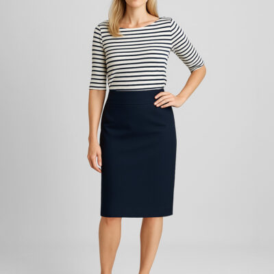 Womens Comfort Wool Stretch Relaxed Fit Lined Skirt (FBIZ24011)