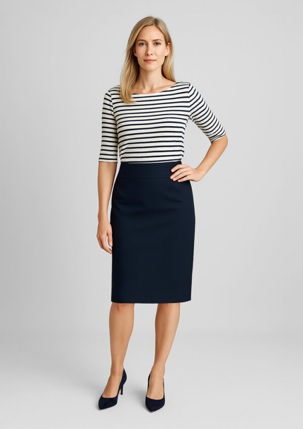 Womens Comfort Wool Stretch Relaxed Fit Lined Skirt (FBIZ24011)