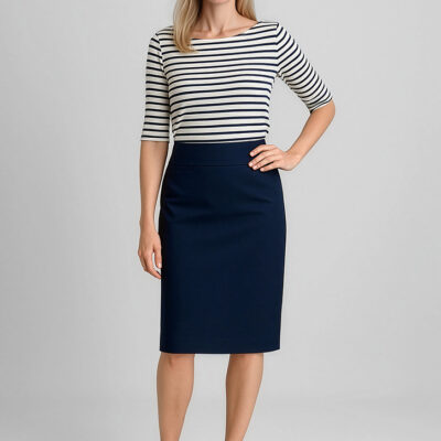 Womens Comfort Wool Stretch Relaxed Fit Lined Skirt (FBIZ24011)