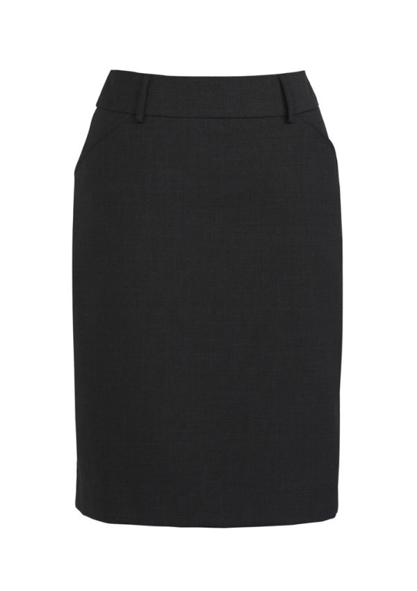 Womens Comfort Wool Stretch Multi-Pleat Skirt (FBIZ24015)