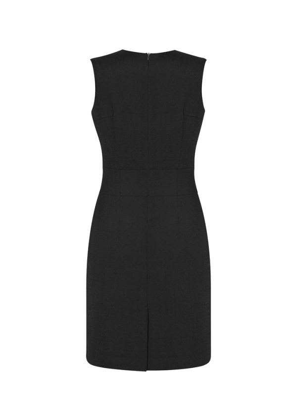 Womens Comfort Wool Stretch Sleeveless V-Neck Dress (FBIZ34021)