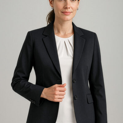 Womens Comfort Wool Stretch Longline Jacket (FBIZ64012)