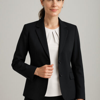 Womens Comfort Wool Stretch Longline Jacket (FBIZ64012)