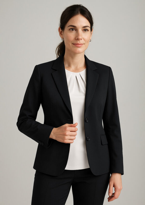 Womens Comfort Wool Stretch Longline Jacket (FBIZ64012)