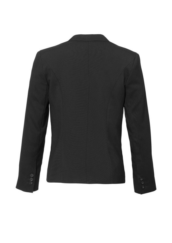 Womens Comfort Wool Stretch Short Jacket with Reverse Lapel (FBIZ64013)