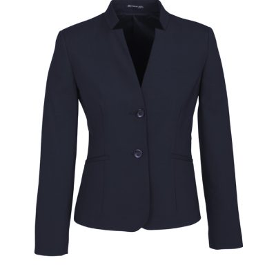 Womens Comfort Wool Stretch Short Jacket with Reverse Lapel (FBIZ64013)