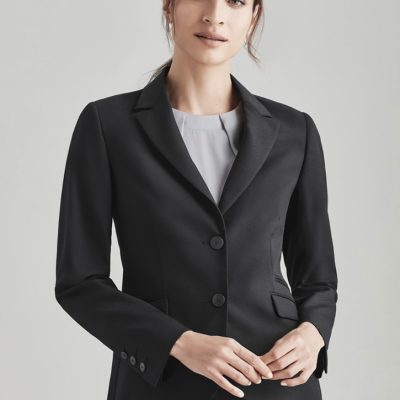 Womens Comfort Wool Stretch 2 Button Mid Length Jacket (FBIZ64019)